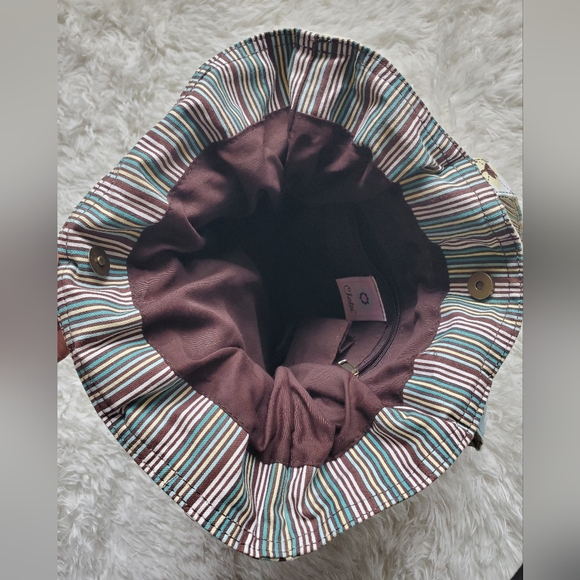 Vintage Y2k Quilted Floral Blue & Yellow Diaper Bag 2 Front Pockets NWOT NOS NDS - Picture 4 of 8